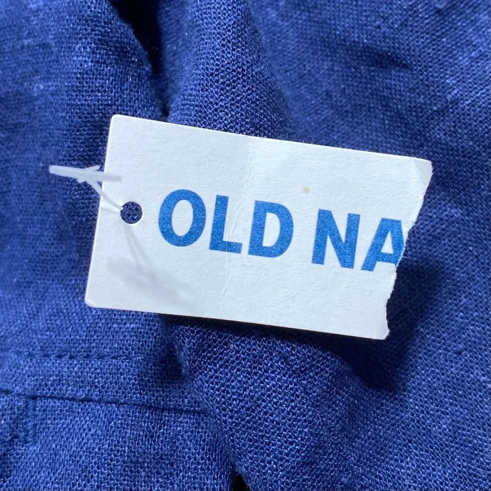 Old Navy Toddler Girls Linen Blend Full Zip Jacket Size 18-24M‎ Blue